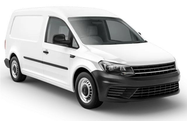 White compact delivery van